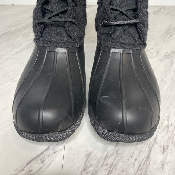 Sperry Saltwater Waterproof Duck Black Boot 8 1/2 W - Picture 11 of 15